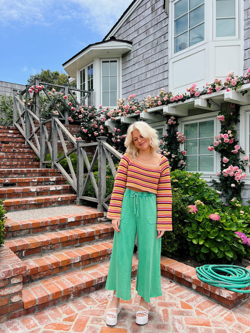 Sun Soaked Lounge Pant// Mermaid Green