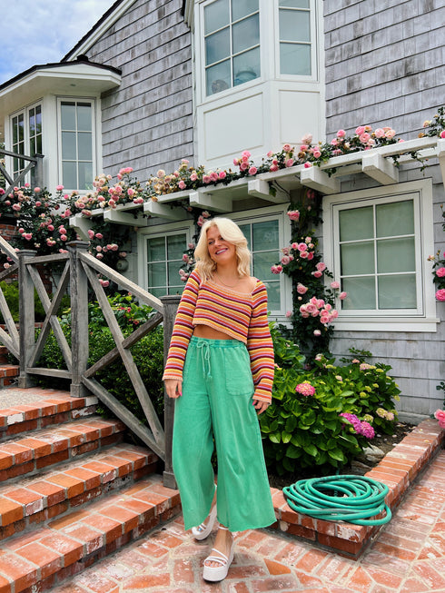 Sun Soaked Lounge Pant// Mermaid Green