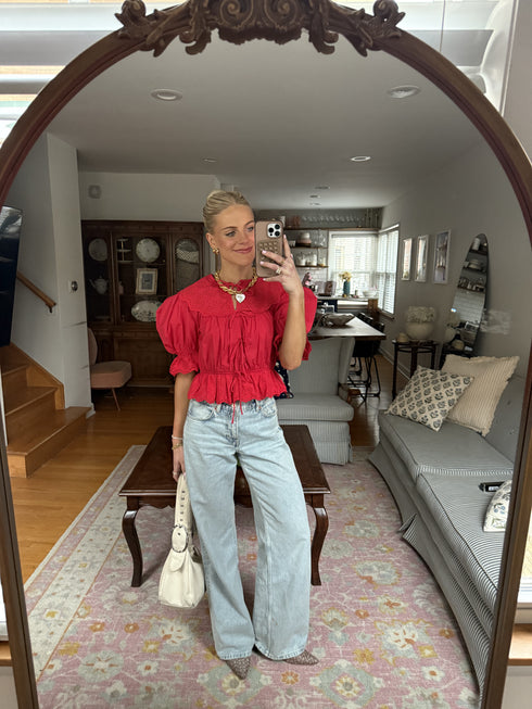 Summers In Italy Top // Red