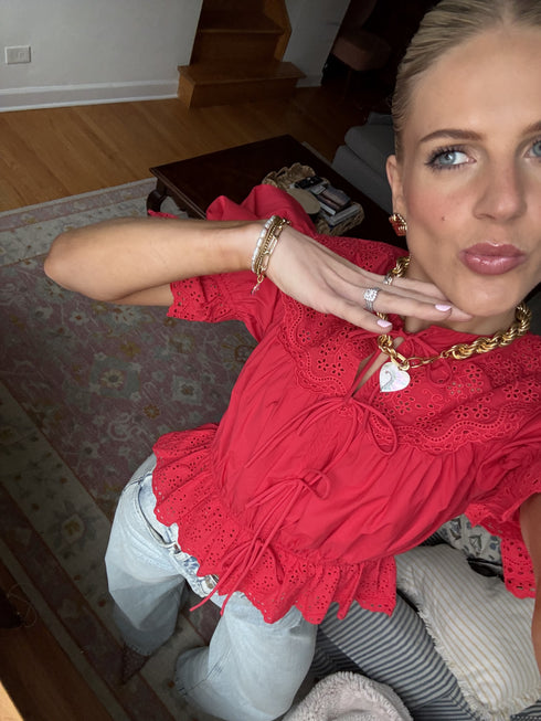 Summers In Italy Top // Red