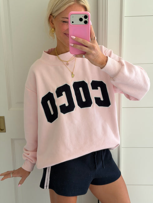 Coco Girl Mockneck // Navy Pink