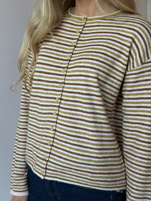 September Cardigan // Honey Stripe *PREORDER 9/18*