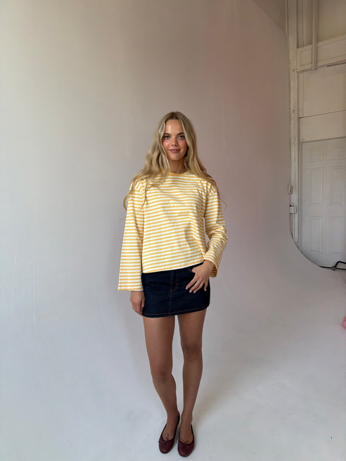 Sterling Stripe Tee // Marigold