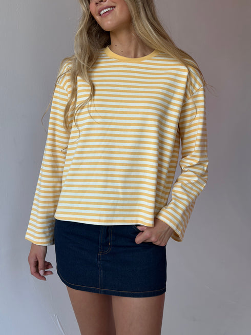 Sterling Stripe Tee // Marigold
