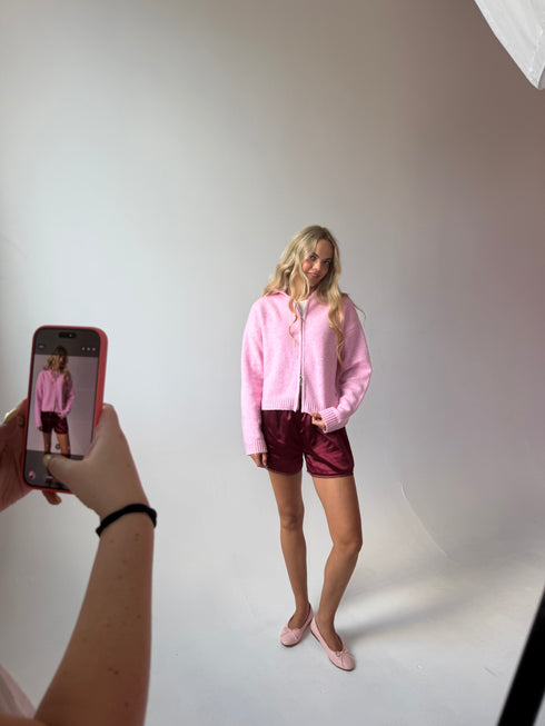Coco Signature Zip-Up // Swirl Pink *PREORDER 9/26*