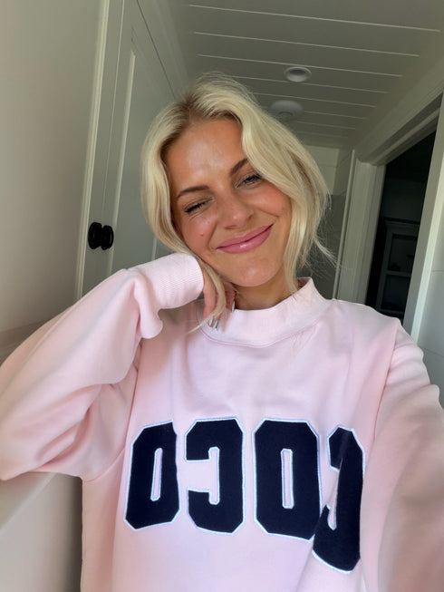 Coco Girl Mockneck // Navy Pink