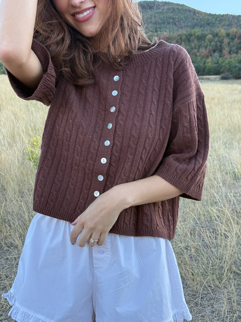 Pirouette Cardigan // Cinnamon