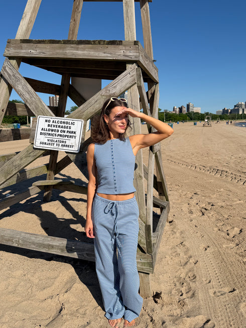 Breezy Stripes Pant // Shore