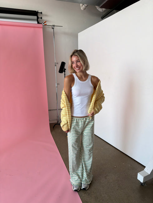 Sunday Girl Striped Pant // Mint
