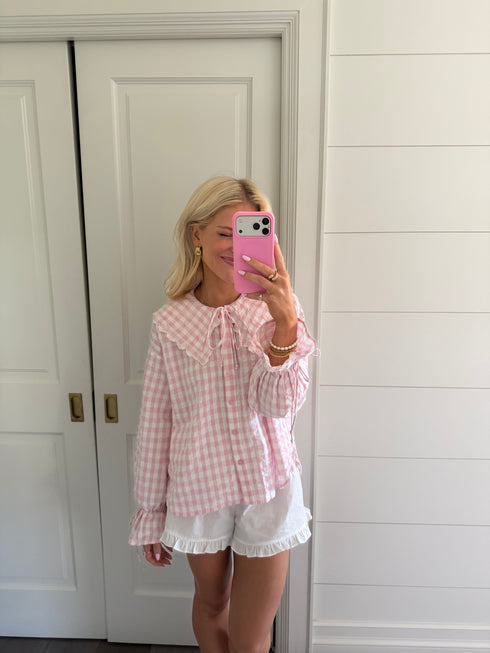 Honey Honey Top // Pink Gingham