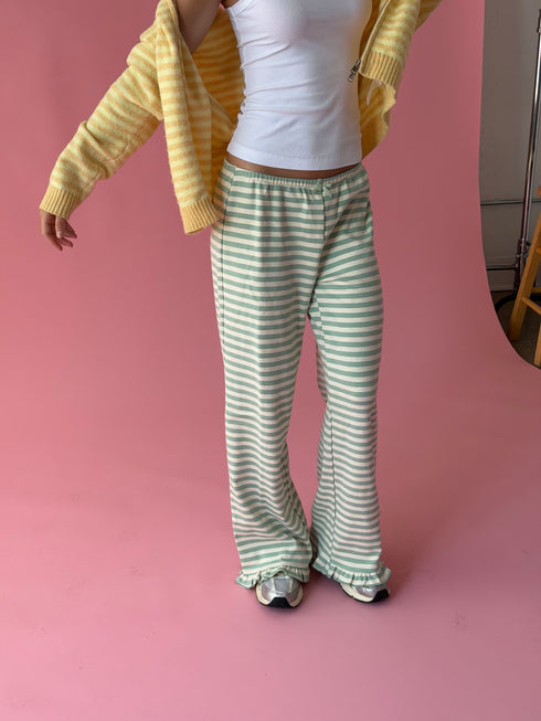 Sunday Girl Striped Pant // Mint