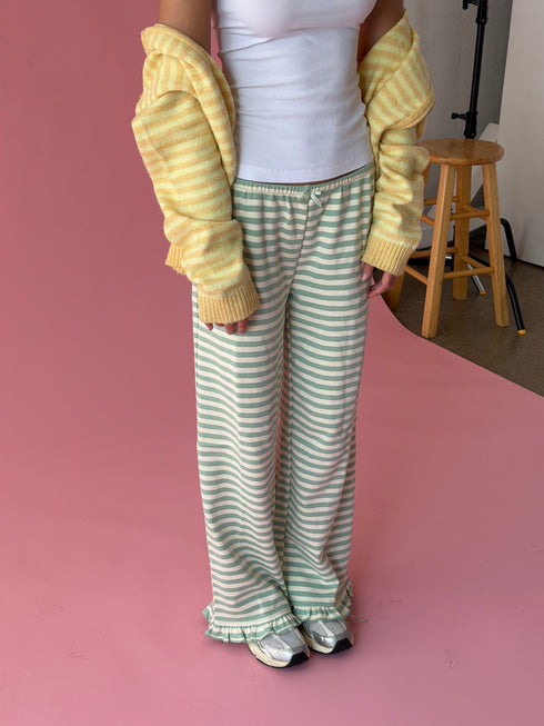 Sunday Girl Striped Pant // Mint