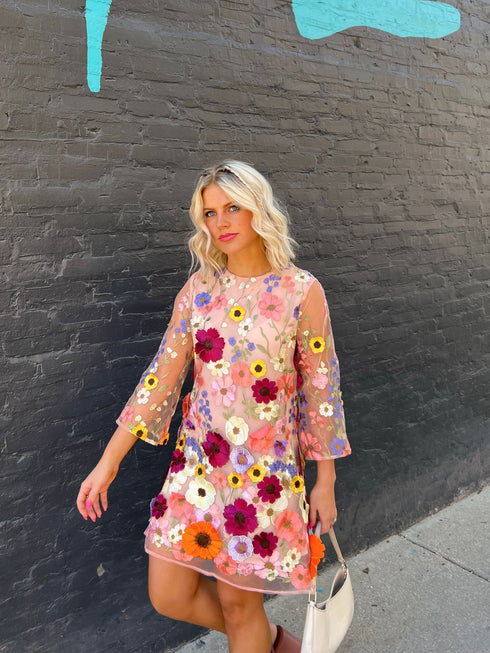 Rose Garden Embellished Dress