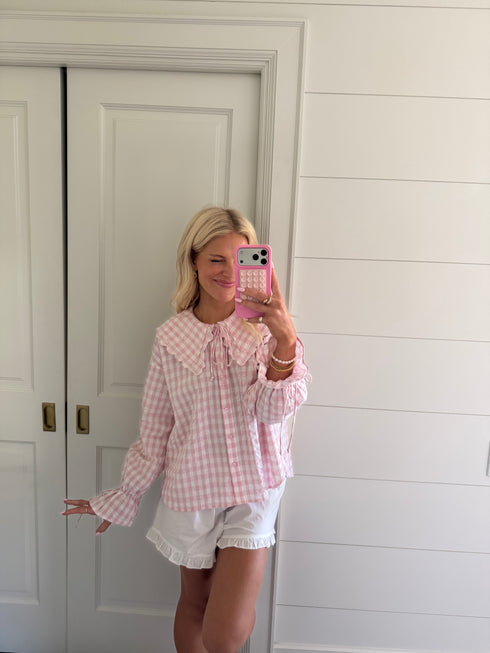 Honey Honey Top // Pink Gingham