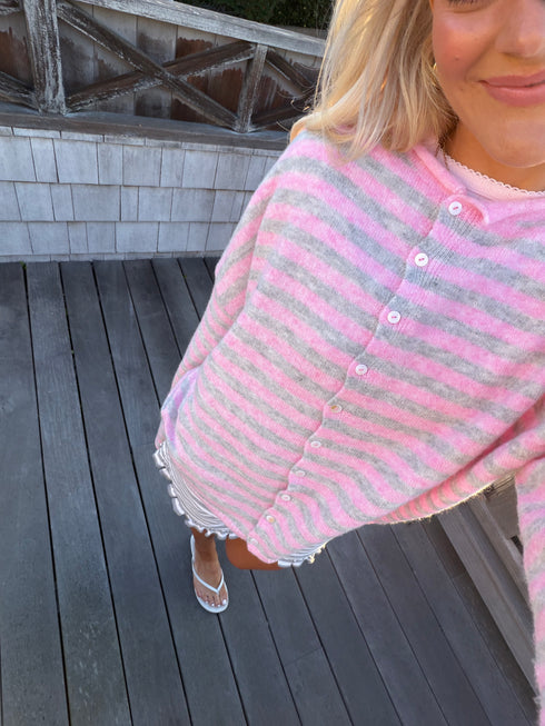 Coco Cutie Cardigan // Swirl Stripe