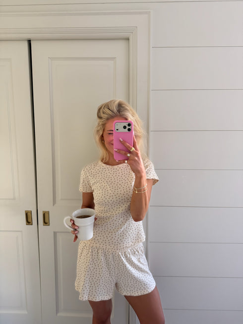 Bloom Short // Cream Pointelle