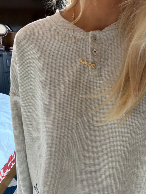 Weekend Waffle Pullover // Heather *PREORDER 10/23*