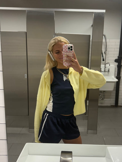 Track Star Satin Shorts // Navy