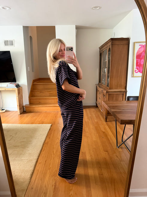 Upstate Striped Pant // Navy