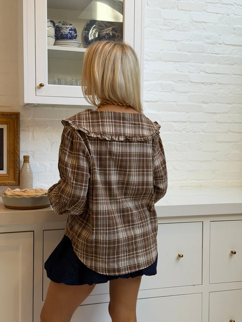 Cinny Gingham Top // Spice