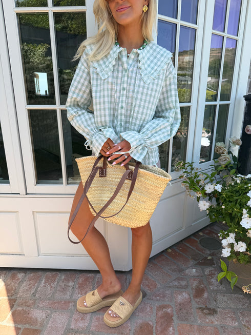 Honey Honey Top // Sea Gingham
