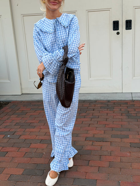 Bea Gingham Pant // Skies