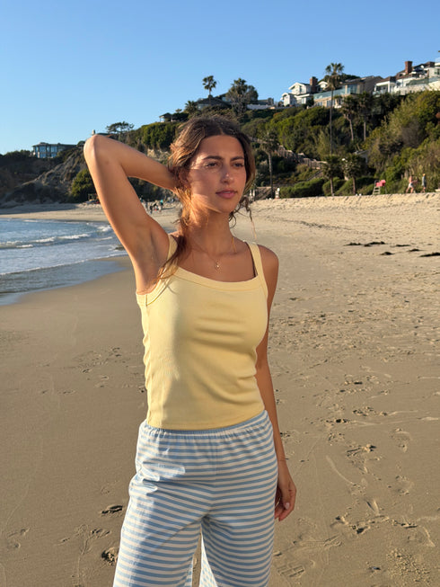 Cali Girl Ribbed Tank // Lemonade *RESTOCKED*