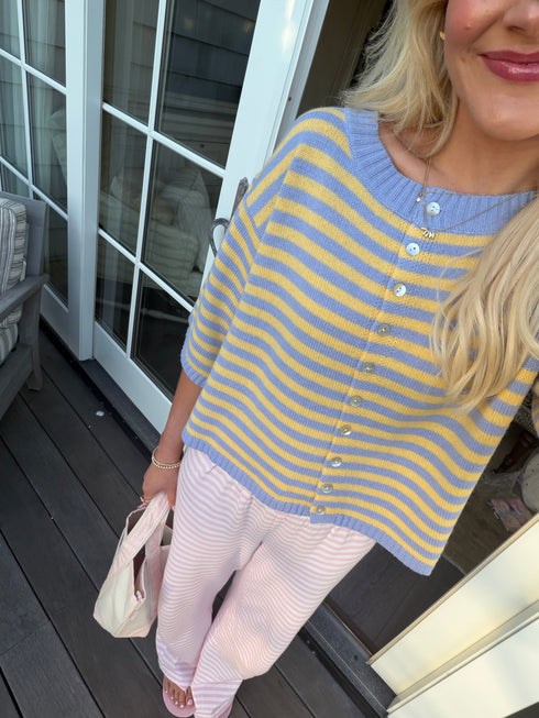 Coastal Cardigan // Sunshine Stripe
