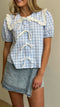 Cottage Top // Blue Gingham