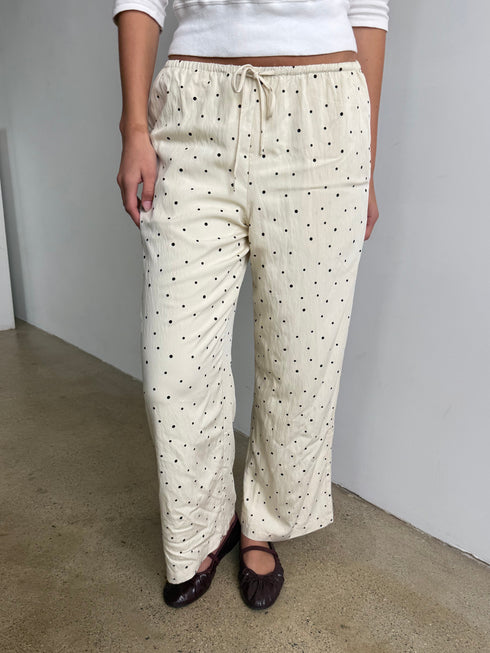 Market Pant // Cream Dottie