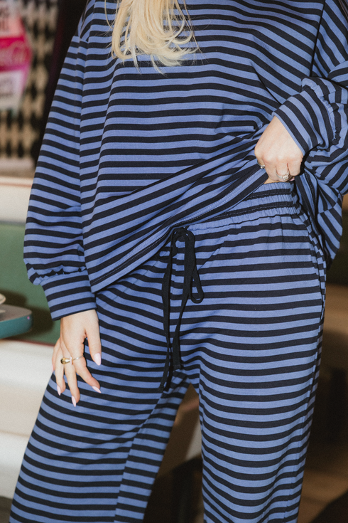 Breakfast Club Pants // Midnight Stripe