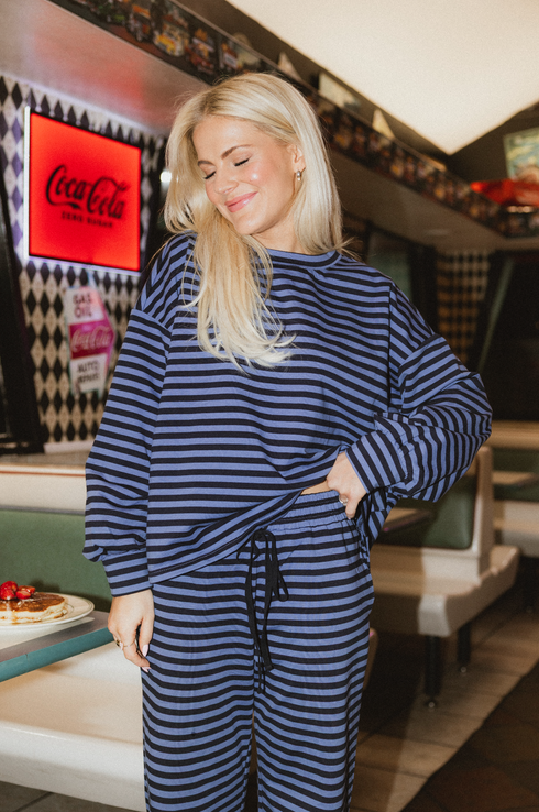 Breakfast Club Pullover // Midnight Stripe