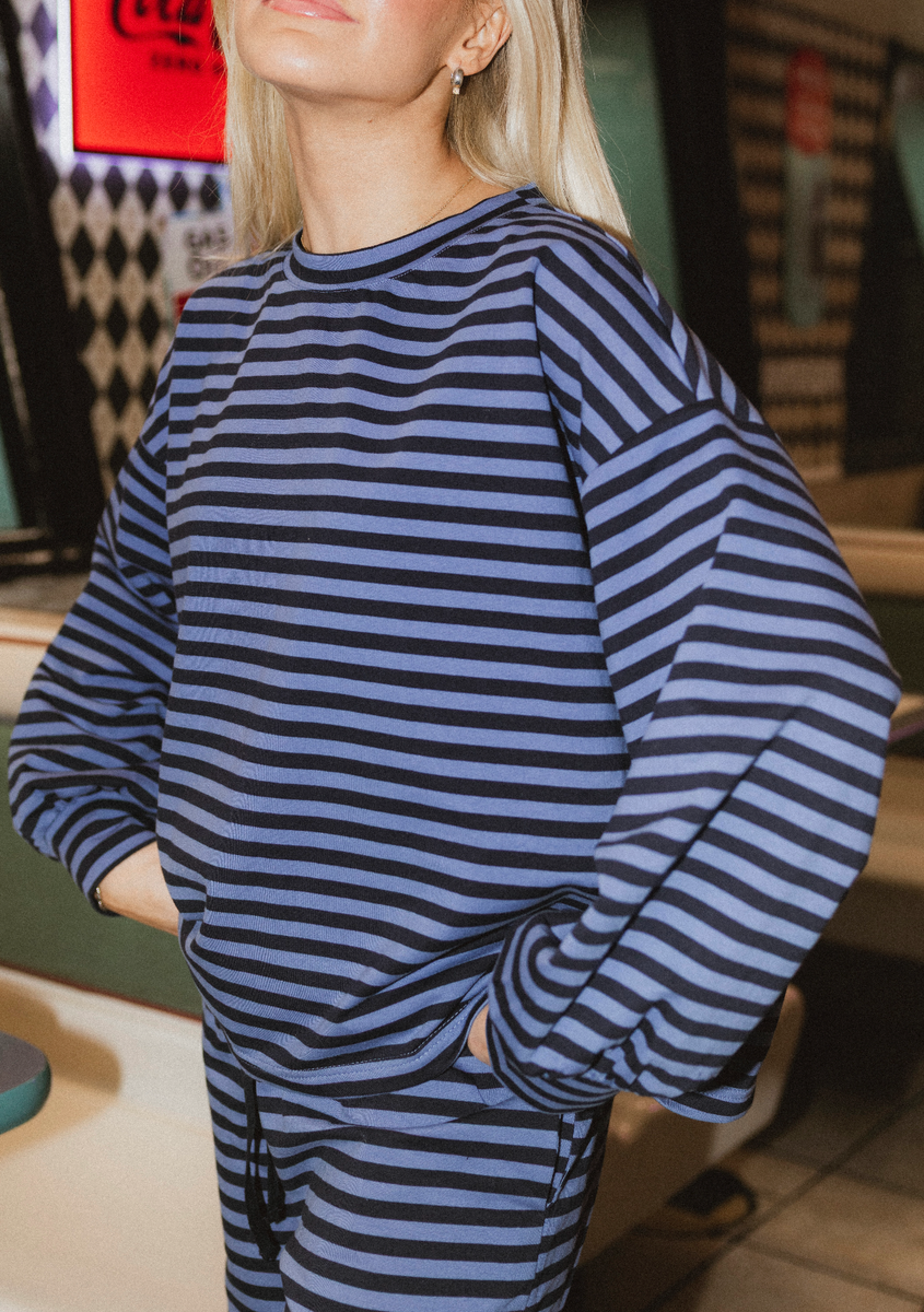 Breakfast Club Pullover // Midnight Stripe *RESTOCKED* – Coco