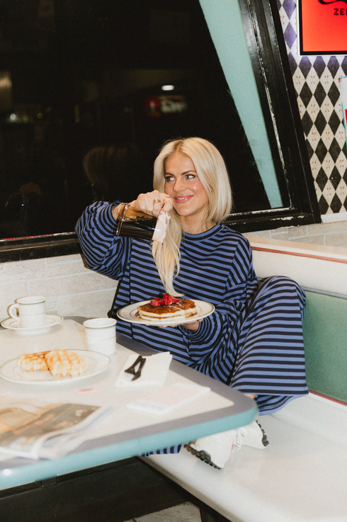 Breakfast Club Pullover // Midnight Stripe