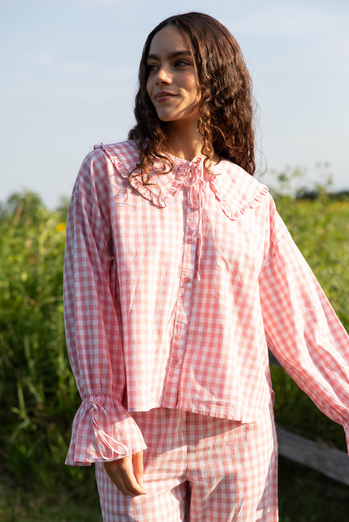 Bea Gingham Top // Peony