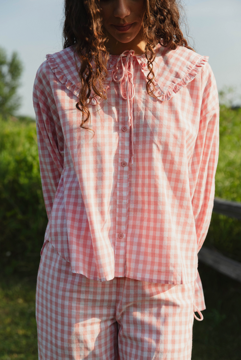 Bea Gingham Top // Peony