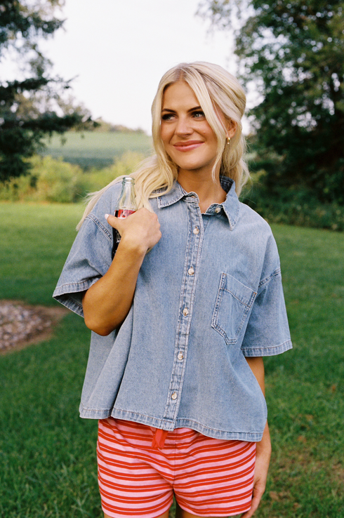 Lake Day Denim Top
