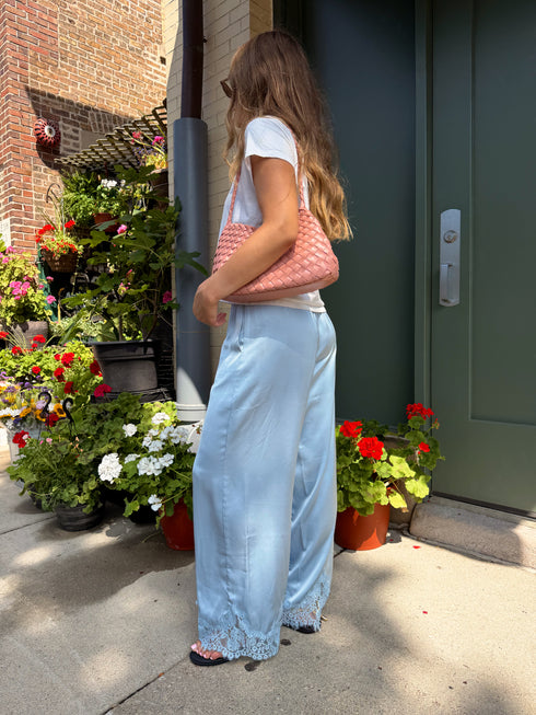 Sol Satin Pant // Sky