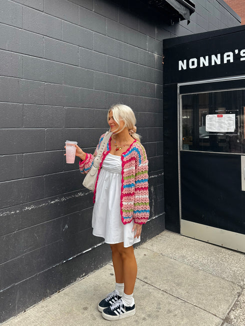 Colorful Cutie Striped Cardigan