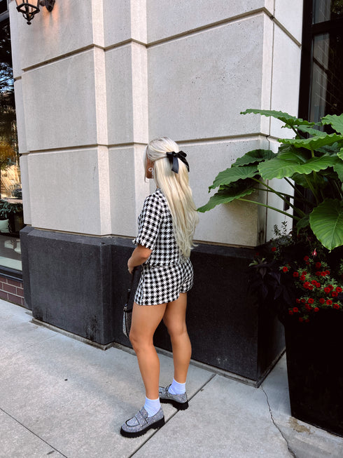 Bow & Pearl Set// Black