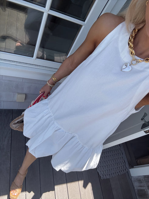 Zoe Dress// White