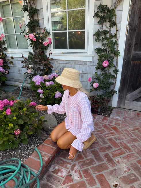 Honey Honey Top // Pink Gingham