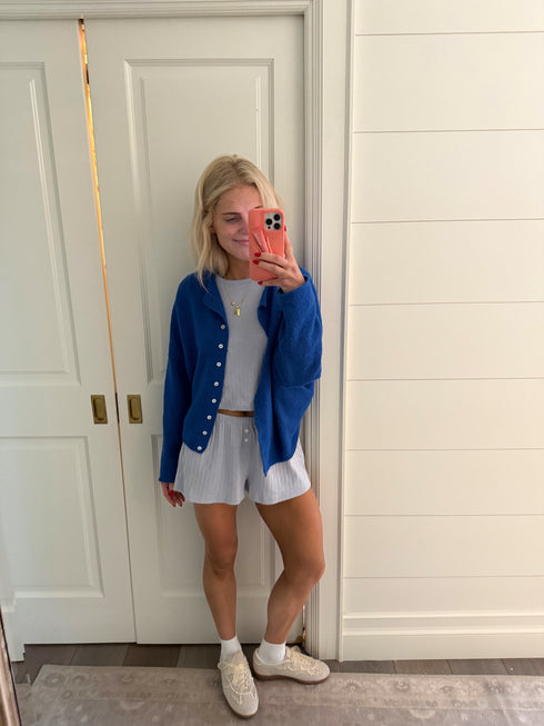 Salty Air Pointelle Shorts // Mist