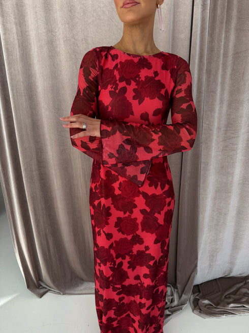 Coastal Christmas Dress // Red *PREORDER*