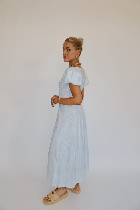 Stay Sunny Dress// Blue