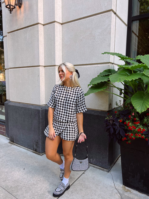 Bow & Pearl Set// Black