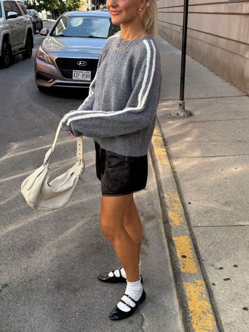 Goldie Satin Shorts // Black