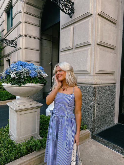 Hamptons House Midi Dress// Blue