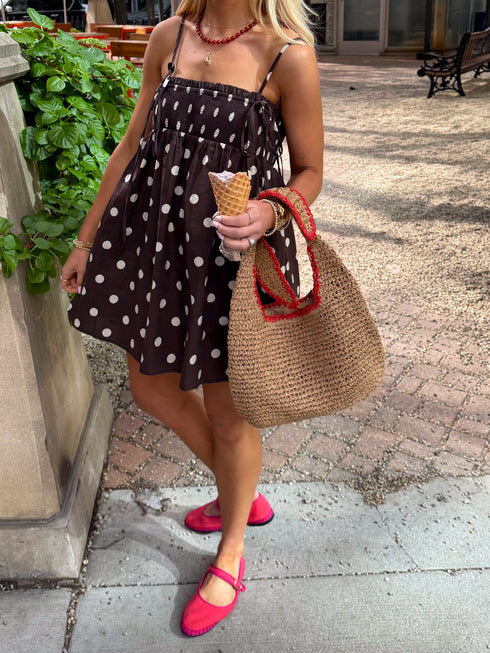 Dot Dress // Chocolate