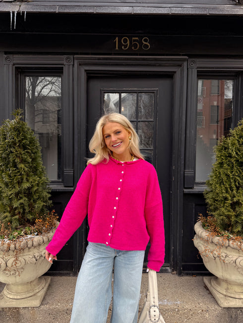 Coco Cutie Cardigan // Fuschia